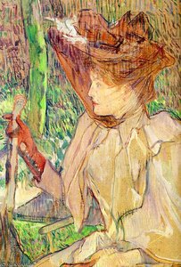 Portrait Of Honorine Platzer (woman With Gl — Henri De Toulouse-lautrec, Post-impressionism