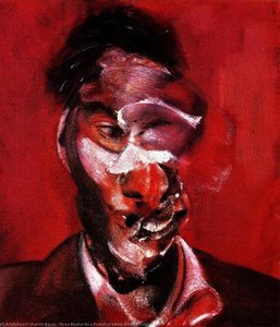 Three Studies For A Portrait Of Lucian Freud, Center — Francis Bacon
