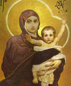 The Virgin And The Child. Detail — Victor Vasnetsov, Art Nouveau