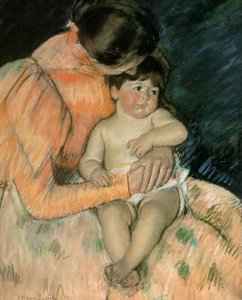 Mother And Child — Mary Stevenson Cassatt, Impressionist Movement