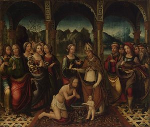 A baptismal ceremony