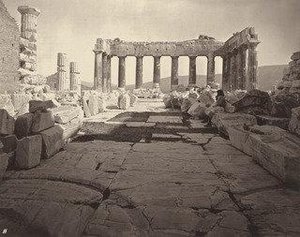 Interior Of The Parthenon, Taken From The Western Gate — William James Stillman