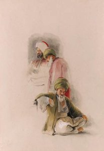 Study Of Three Turks At Bursa — John Frederick Lewis