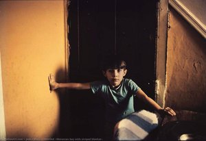 Untitled (moroccan Boy With Striped Blanket) — Joan Cassis