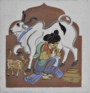 Milking Of Cow — Nandlal Boshu