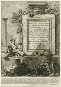 Inscribed Plinth From The Capitoline Museum — Giovanni Battista Piranesi