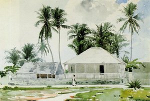 Cabins, Nassau — Winslow Homer