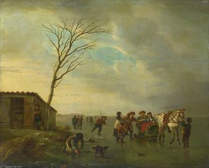 A Scene On The Ice — Andries Vermeulen