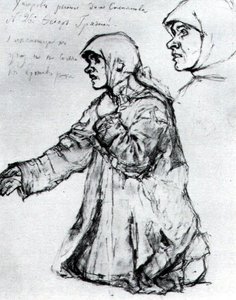 'study To ''boyarynya Morozova''' (9) — Vasily Ivanovich Surikov, Realism