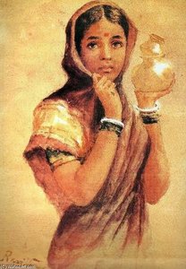 The Milkmaid — Raja Ravi Varma