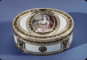 Snuffbox With Miniature Of A Mother Nursing A Child — Joseph Etienne Blerzy