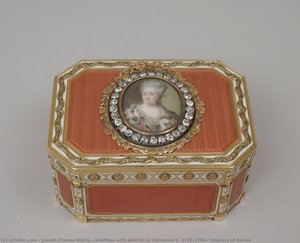 Snuffbox With Portrait Of Catherine Ii (1729–1796), Empress Of Russia — Joseph Etienne Blerzy, Neoclassical Decorative Arts