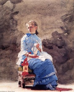 Woman Sewing — Winslow Homer