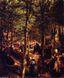 Sermon In The Beechwood At Kösen — Adolph Von Menzel