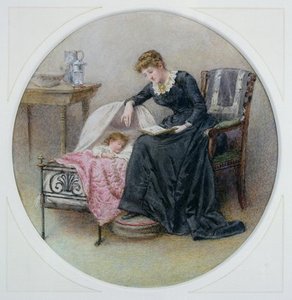 A Goodnight Story — George Goodwin Kilburne