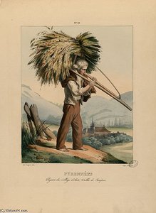 Peasant Village Of Aste, Campan Valley — Edouard Pingret