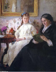 Portrait Of The Artist's Mother And Sister — Berthe Morisot