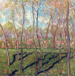 Trees In Winter, View Of Bennecourt — Claude Monet