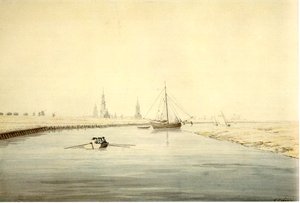 View Of Greifswald From East — Caspar David Friedrich