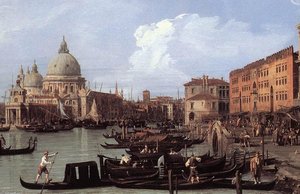 The Molo: Looking West (detail) — Canaletto