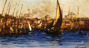The Port Of Istanbul — Fausto Zonaro