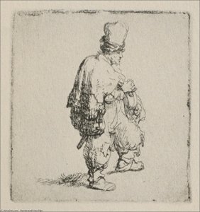 A Polander Walking Towards The Right — Rembrandt Van Rijn