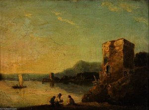 Coast Scene Near Naples — Richard Wilson