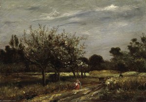 Landscape With Fruit Trees — Jacques Barthélemy Appian, Symbolism