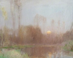 A Pool Among Trees Moonlight — Robert Macaulay Stevenson