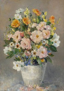 Still Life Of Summer Flowers — Charles Ernest Cundall
