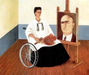 Sef-portrait With Doctor Juan Farill — Frida Kahlo