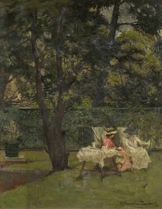 In The Garden — Albert Chevallier Tayler