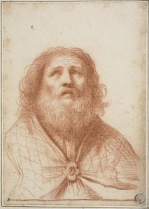 Bust Of Saint Or High Priest — Guercino