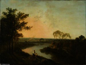 A River At Sunset — Richard Wilson