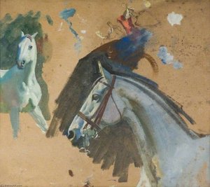 Studies Of A Grey Mare's Head — Sir Alfred James Munnings