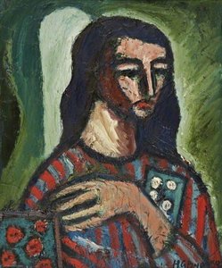 Bust Of A Woman In A Striped Top — Hugh Gerard Byars