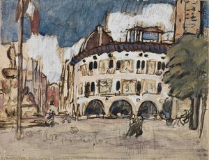 Casa Rella A Trento (schizzi Relativi A Casa Rella) — Tullio Garbari