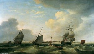 Shipping Off Newhaven — Francis Holman
