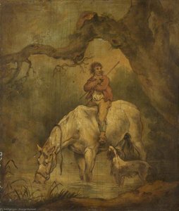 Boy Seated On A Drinking Horse — George Morland