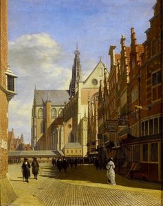 The Grote Markt In Haarlem With The Grote Or St. Bavokerk — Gerrit Adriaenszoon Berckheyde