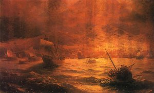 The Ruins Of Pompeii — Ivan Konstantinovich Aivazovsky, Romanticism