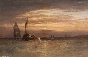 Off The Coast Near Flamborough Head — Thomas Miles Richardson Senior