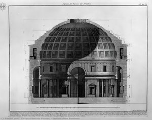 Section Of The Pantheon — Giovanni Battista Piranesi