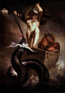 Thor Battering The Midgard Serpent — Johann Heinrich Füssli