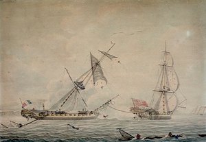 Hms Blanche And Pique — Robert Dodd