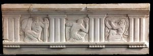 (metope Study For Postal Administration Building) Three Classical Warrior Figures — Joseph Emile Renier