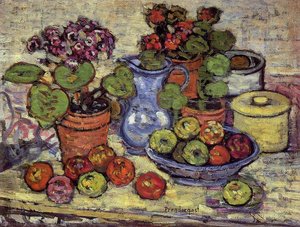 Cinerarias And Fruit — Maurice Brazil Prendergast