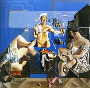 Neo-cubist Academy (composition With Three Figures) — Salvador Dalí, Cubism