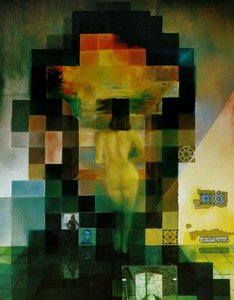 Gala Contemplating The Mediterranean Sea Which At Twenty Meters Becomes The Portrait Of Abraham Lincoln - Homage To Rothko (first Version), Circa 1974-75 — Salvador Dalí