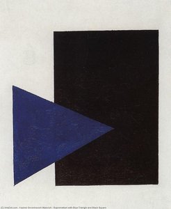 Suprematism With Blue Triangle And Black Square — Kazimir Malevich, Suprematist Movement